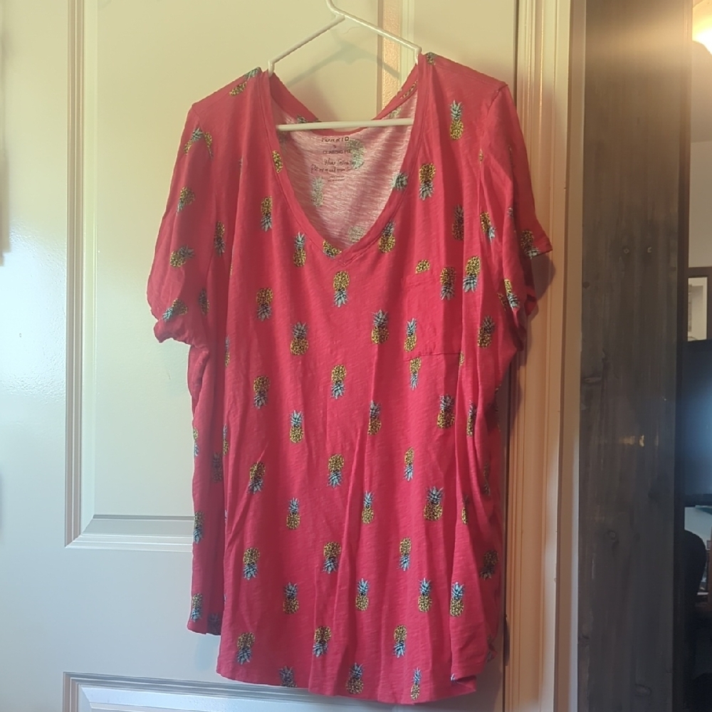 Torrid Orange Pink Graphic Relaxed T-Shirt